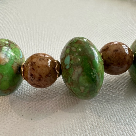 Polished Artisan Stone Green Gaspeite Orka Agate - Picture 7 of 8